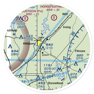 Hillsboro Municipal Airport (3K4) VFR Sectional Sticker (20 mile)