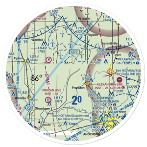 Elwood Airport (3I1) VFR Sectional Sticker (30 mile)