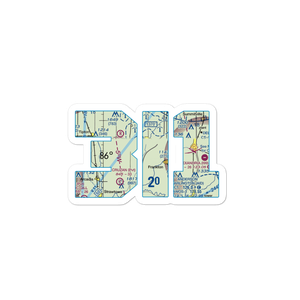 Elwood Airport (3I1) VFR Sectional Sticker