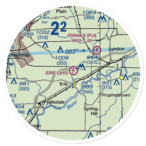Erie Air Park (3H5) VFR Sectional Sticker (20 mile)