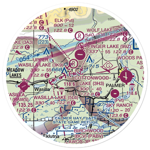 Cottonwood Lake Seaplane Base (3H3) VFR Sectional Sticker (20 mile)