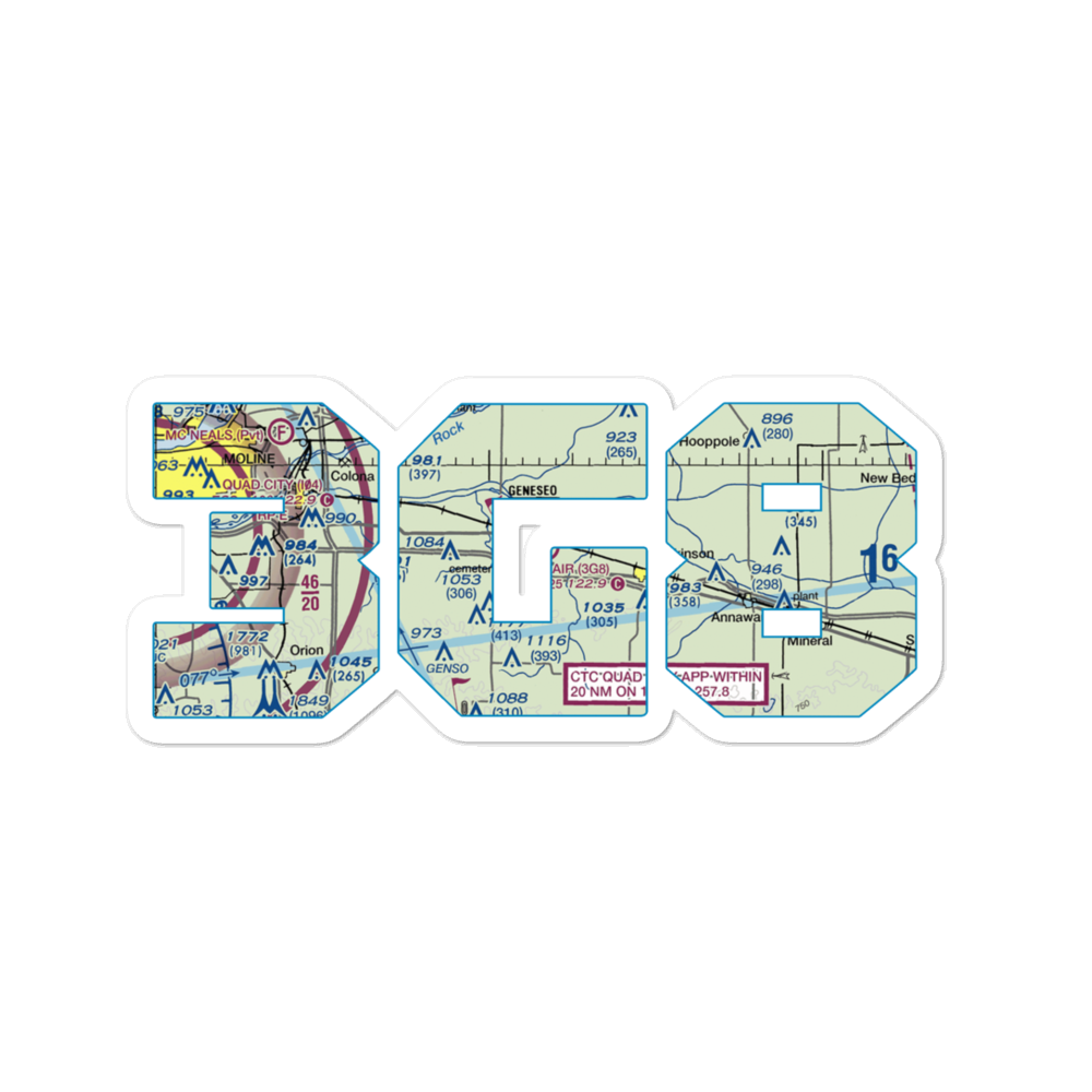 Gen-Airpark (3G8) VFR Sectional Sticker 