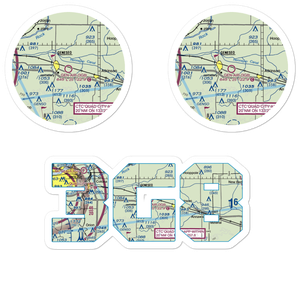 Gen-Airpark (3G8) VFR Sectional Sticker Pack