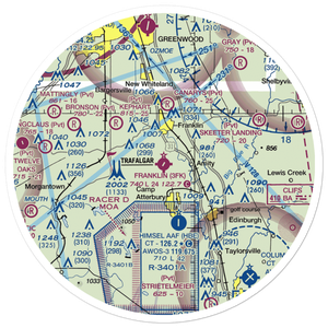 Franklin Flying Field (3FK) VFR Sectional Sticker (30 mile)