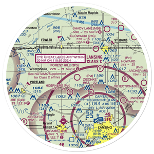 Forest Hill Airport (3F5) VFR Sectional Sticker (30 mile)