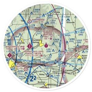 Excelsior Springs Memorial Airport (3EX) VFR Sectional Sticker (30 mile)