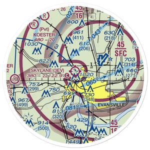 Skylane Airport (3EV) VFR Sectional Sticker (20 mile)