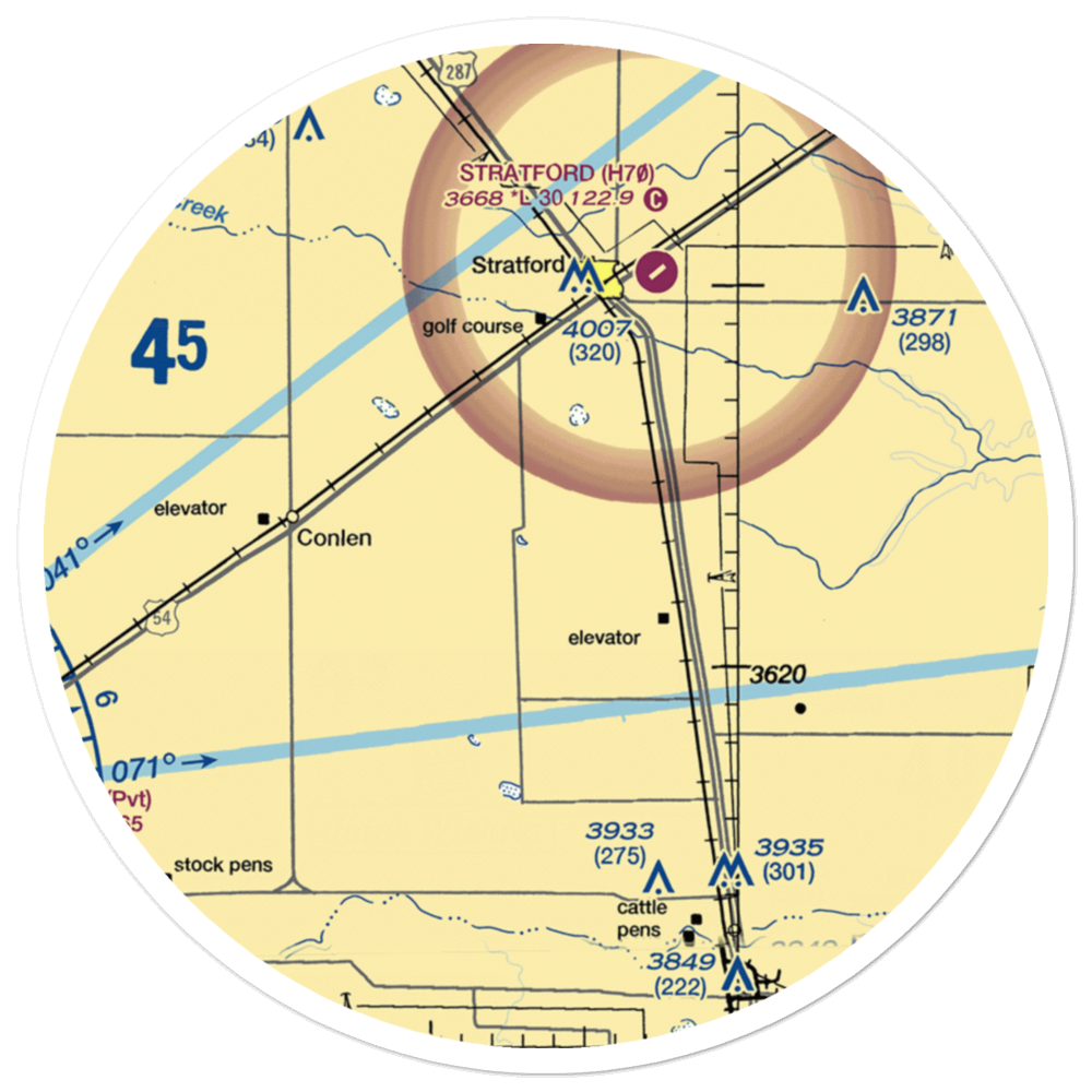 Pronger Bros Ranch Airport (3E7) VFR Sectional Sticker (30 mile) 