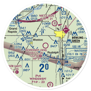 Bordner Airport (3D8) VFR Sectional Sticker (20 mile)