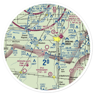 Bordner Airport (3D8) VFR Sectional Sticker (30 mile)
