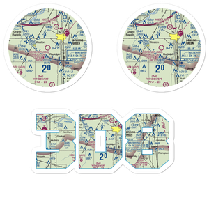 Bordner Airport (3D8) VFR Sectional Sticker Pack