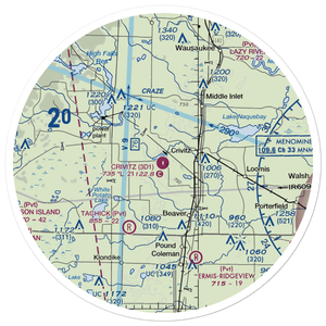 Crivitz Municipal Airport (3D1) VFR Sectional Sticker (30 mile)