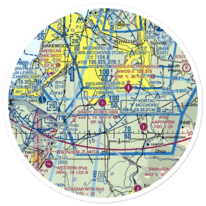 Shady Acres Airport (3B8) VFR Sectional Sticker (30 mile)