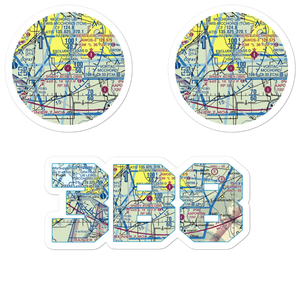 Shady Acres Airport (3B8) VFR Sectional Sticker Pack