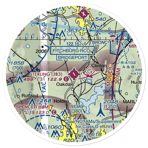 Sterling Airport (3B3) VFR Sectional Sticker (20 mile)