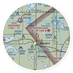 Arlington Municipal Airport (3A9) VFR Sectional Sticker (20 mile)