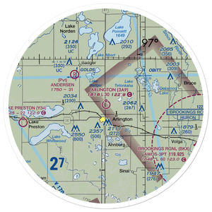 Arlington Municipal Airport (3A9) VFR Sectional Sticker (30 mile)