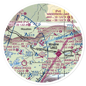 Seymour Lake Seaplane Base (3A3) VFR Sectional Sticker (20 mile)