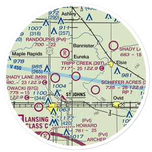 Tripp Creek Airport (39T) VFR Sectional Sticker (20 mile)