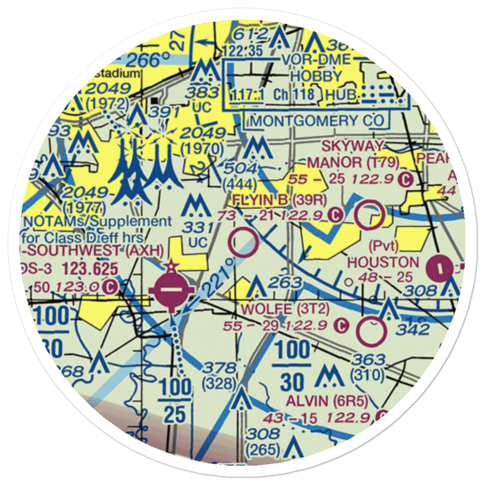 Flyin' B Airport (39R) VFR Sectional Sticker (20 mile) 