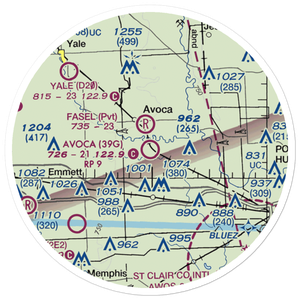 Avoca Airport (39G) VFR Sectional Sticker (20 mile)