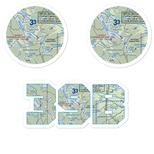 Nugent Chamberlain Lake Seaplane Base (39B) VFR Sectional Sticker Pack