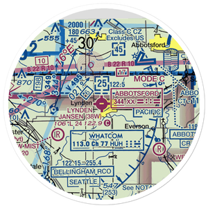 Lynden Airport (38W) VFR Sectional Sticker (20 mile)