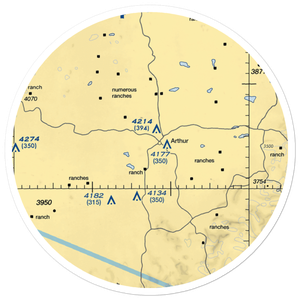 Arthur Municipal Airport (38V) VFR Sectional Sticker (30 mile)