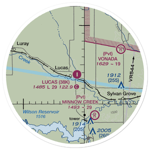 Lucas Airport (38K) VFR Sectional Sticker (20 mile)