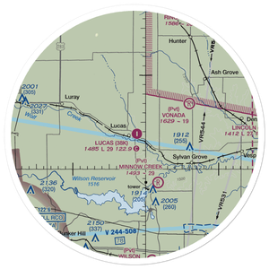 Lucas Airport (38K) VFR Sectional Sticker (30 mile)