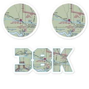Lucas Airport (38K) VFR Sectional Sticker Pack