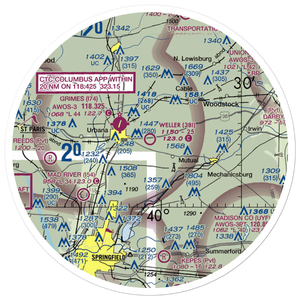 Weller Airport (38I) VFR Sectional Sticker (30 mile)