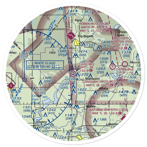 Cain Field (38C) VFR Sectional Sticker (30 mile)