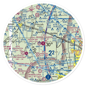 Skydive Houston Airport (37X) VFR Sectional Sticker (30 mile)