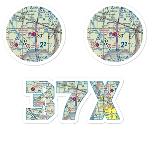 Skydive Houston Airport (37X) VFR Sectional Sticker Pack