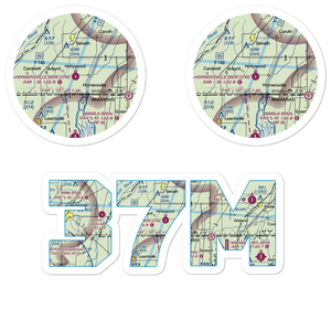 Hornersville Memorial Airport (37M) VFR Sectional Sticker Pack