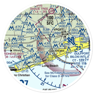 Vortex Heliport (35M) VFR Sectional Sticker (20 mile)