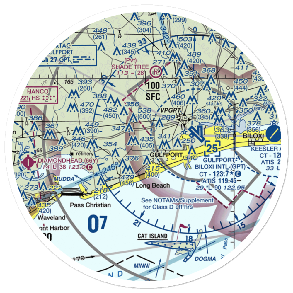 Vortex Heliport (35M) VFR Sectional Sticker (30 mile) 