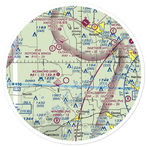 Carriage Lane Airport (35L) VFR Sectional Sticker (30 mile)