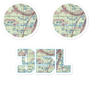 Carriage Lane Airport (35L) VFR Sectional Sticker Pack