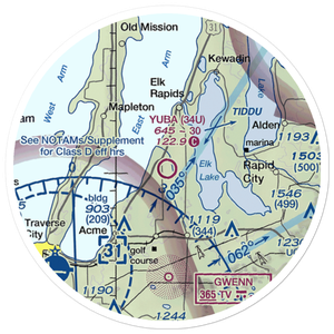 Yuba Airport (34U) VFR Sectional Sticker (20 mile)