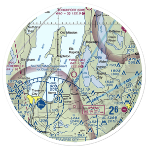 Yuba Airport (34U) VFR Sectional Sticker (30 mile)