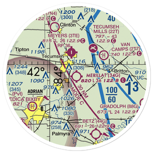 Merillat Airport (34G) VFR Sectional Sticker (20 mile)