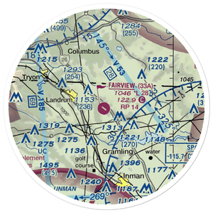 Fairview Airport (33A) VFR Sectional Sticker (20 mile)
