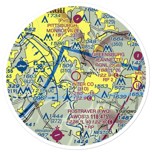 Inter County Airport (31D) VFR Sectional Sticker (20 mile)