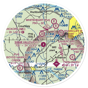 Sugar Valley Airport (31A) VFR Sectional Sticker (20 mile)