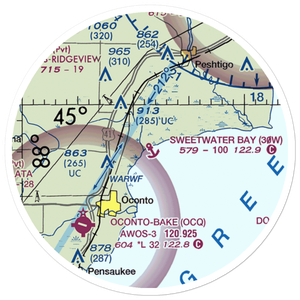 Sweetwater Bay Seaplane Base (30W) VFR Sectional Sticker (20 mile)
