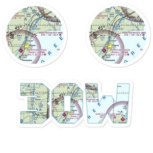 Sweetwater Bay Seaplane Base (30W) VFR Sectional Sticker Pack