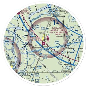 Ralph M Sharpe Airport (30M) VFR Sectional Sticker (30 mile)
