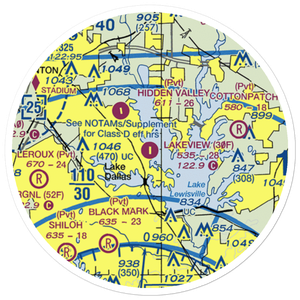 Lakeview Airport (30F) VFR Sectional Sticker (20 mile)